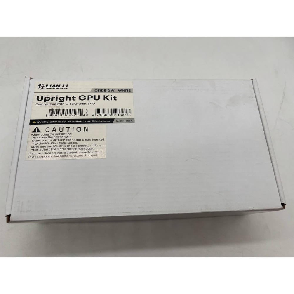 LIAN LI O11DE-2W WHITE Upright GPU Kit Compatible with O11 Dynamic EVO